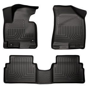 Kia Sportage Floor Liners - Front + Rear - Husky Liners - WeatherBeater - Black - `11-`12